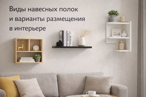 Виды навесных полок и варианты размещения в интерьере: практическое руководство по выбору и применению