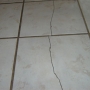 Extended crack on ceramic tiles